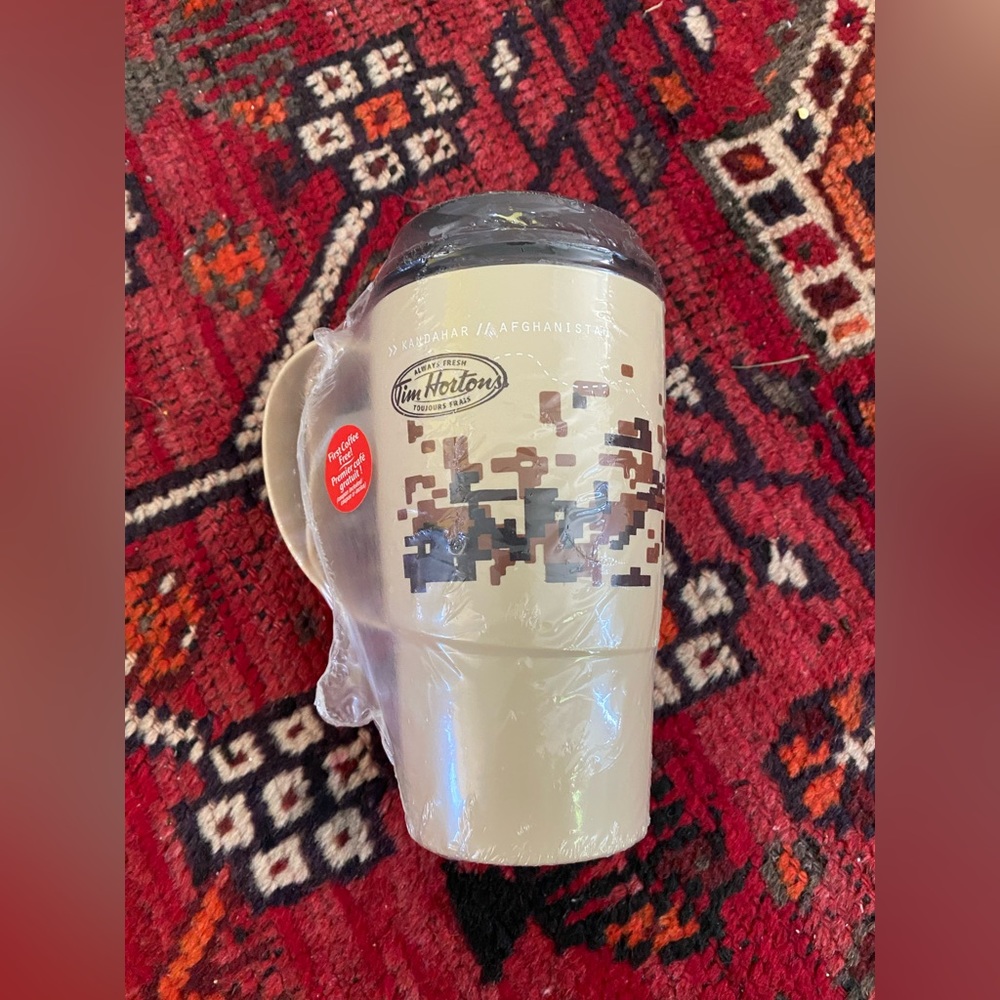 Rare Kandahar Afghanistan Tim Hortons Travel Mug, NEW